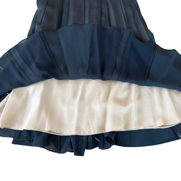 VTG BCBG Max Azria Y2K Black Silk Chiffon Halter Dress Whimsygoth Prom NWT Sz 4 - Picture 9 of 14